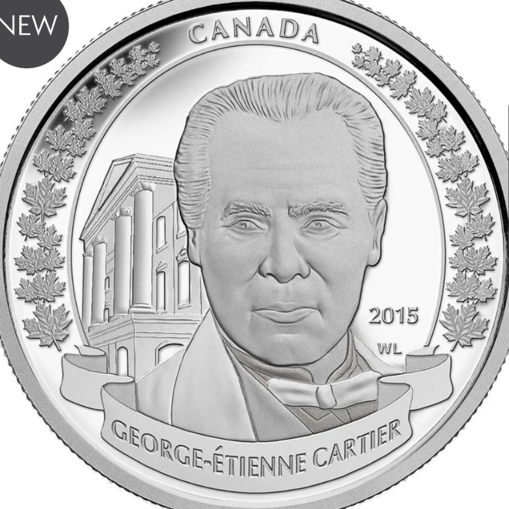2015 RCM $20 George-Etienne Cartier - Pure Silver Coin
